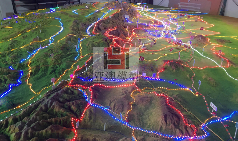 張掖丹霞地質(zhì)博物館---地形地貌沙盤(pán)、大型地貌(圖1)
