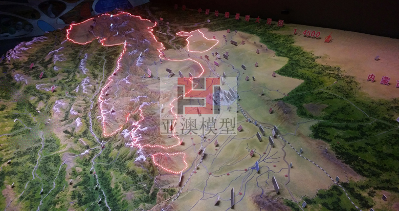 張掖丹霞地質(zhì)博物館---地形地貌沙盤(pán)、大型地貌(圖2)