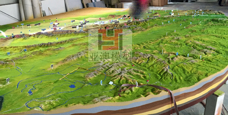 張掖丹霞地質(zhì)博物館---地形地貌沙盤(pán)、大型地貌(圖3)
